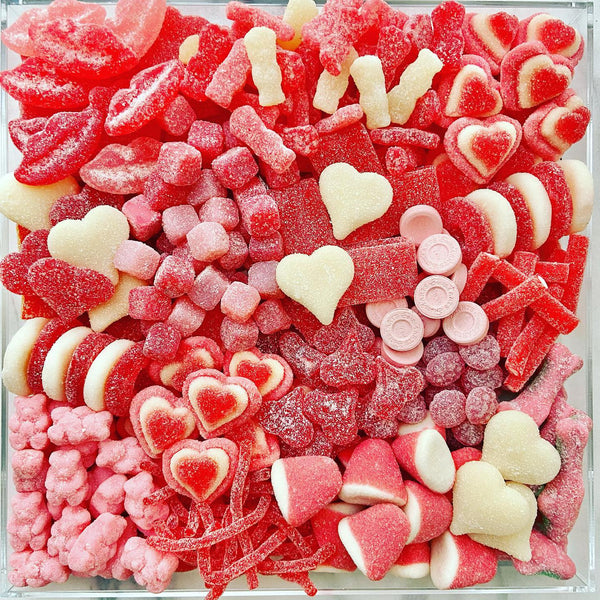Pink and Red Candy Charcuterie Box Party Favor Tackle Box Kids 